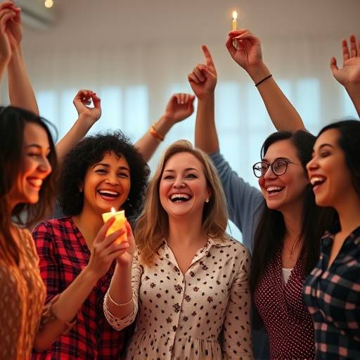 A diverse group of people celebrating together, representing the success achieved through Synergy Life Transformations.