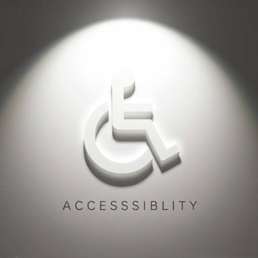 Accessibility icon depicting a stylized person symbolizing access for all.